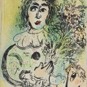 Chagall Le Clown Fleuri